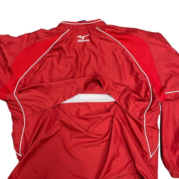 Mizuna XL Red Windbreaker Jacket 1/4 Zip Vented Back Pullover Athletic Training - Picture 8 of 12